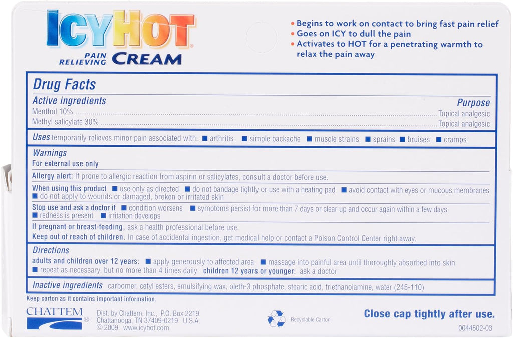 Icy Hot Crema Aliviadora del Dolor, Extra Strength, 85 g