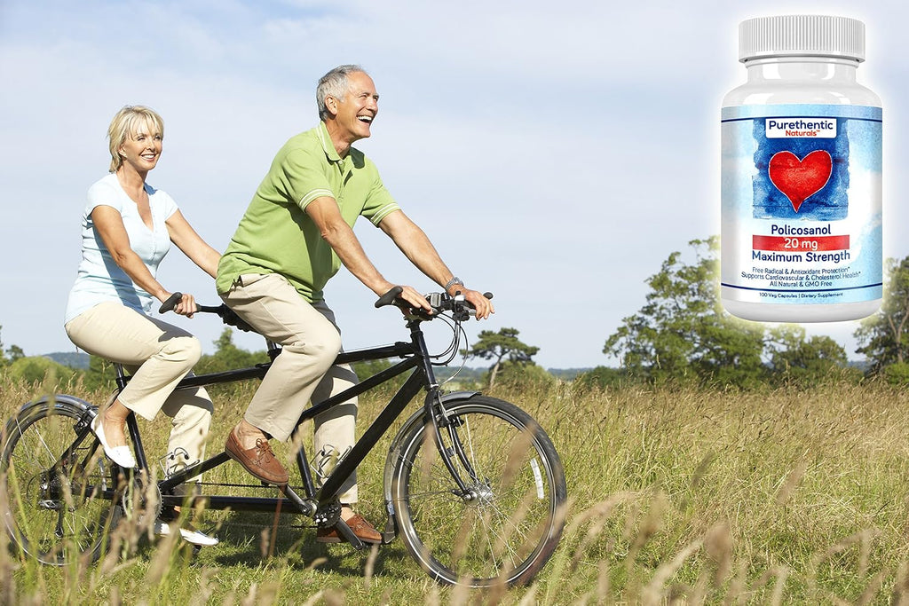 Policosanol 20mg - Suplemento Cardiovascular - Purethentic Naturals (100 Cápsulas)