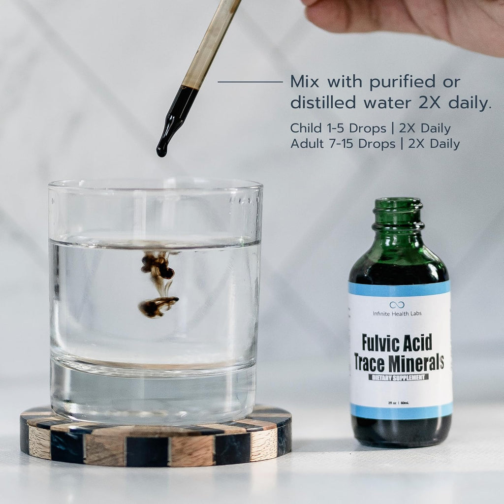 Ácido Fúlvico con Minerales Traza - 169 Dosis - Líquido Bioabsorbible de Infinite Health Labs