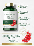 Carlyle Suplemento de Schisandra 1160 mg | 200 Cápsulas | Extracto de Baya | No Transgénico y Sin Gluten