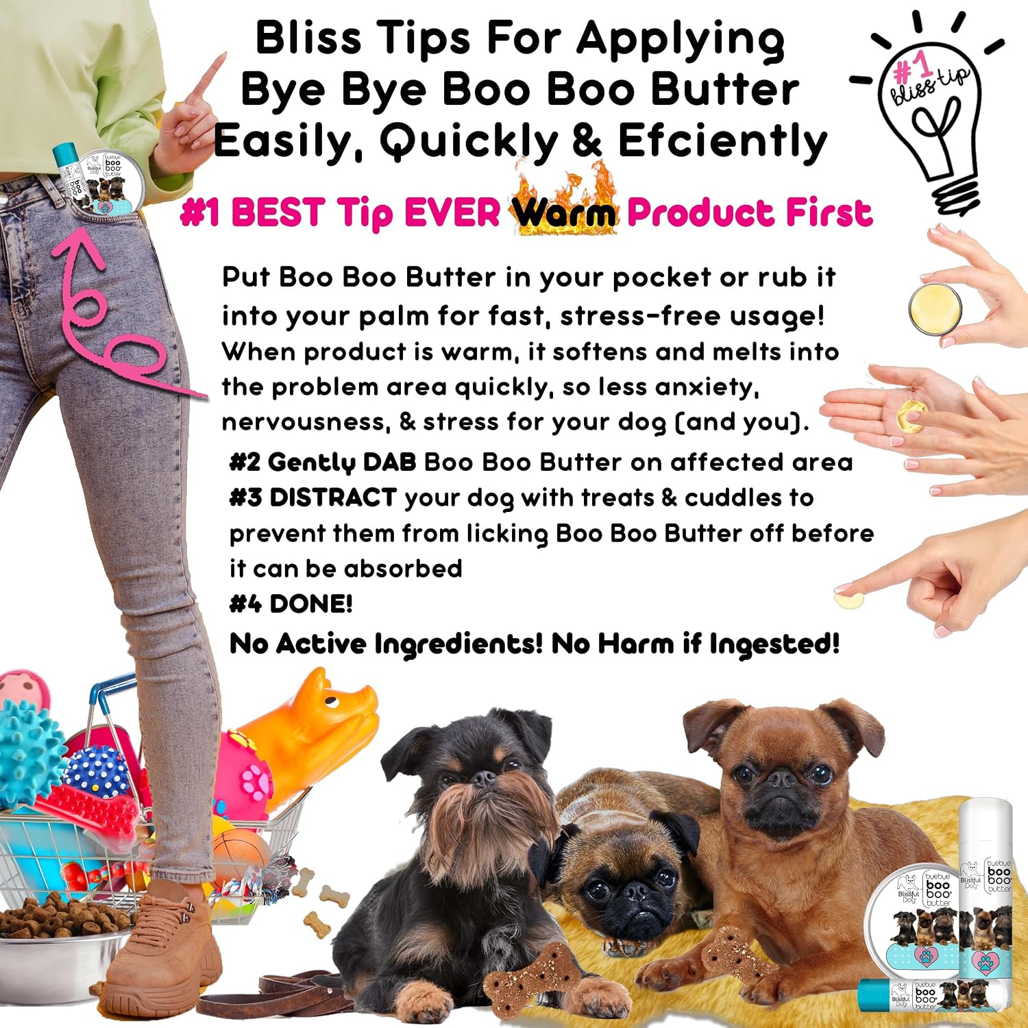 The Blissful Dog Mantequilla Boo Boo para Griffon de Bruselas, 4 onzas