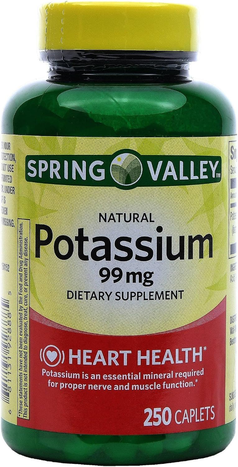 Potasio 99 mg (Gluconato de Potasio 595 mg), 250 Caplets