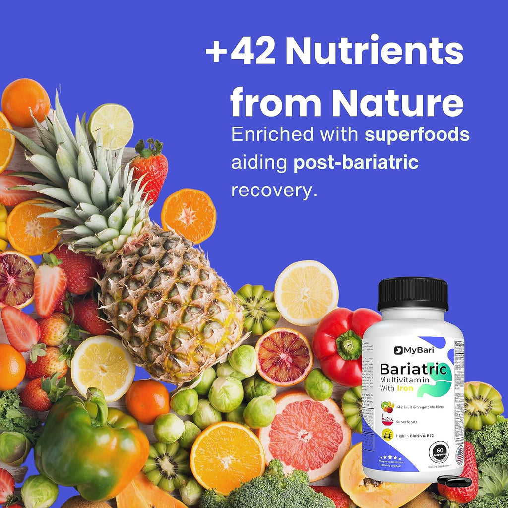 MyBari Multivitamínico Bariátrico Completo con Hierro - 60 Cápsulas Líquidas