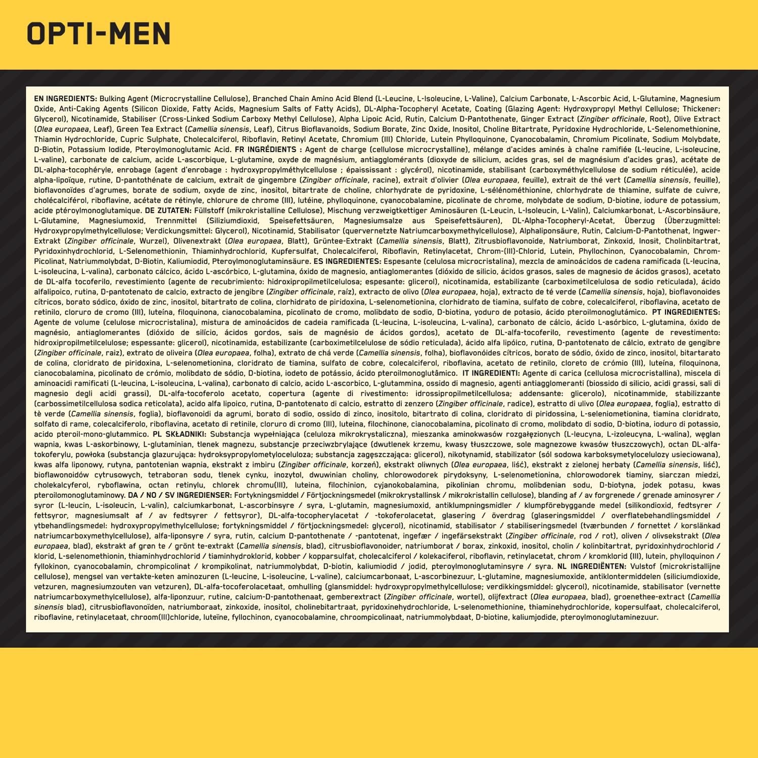 Optimum Nutrition Opti-Men Comprimidos Multivitamínicos, 90 comprimidos
