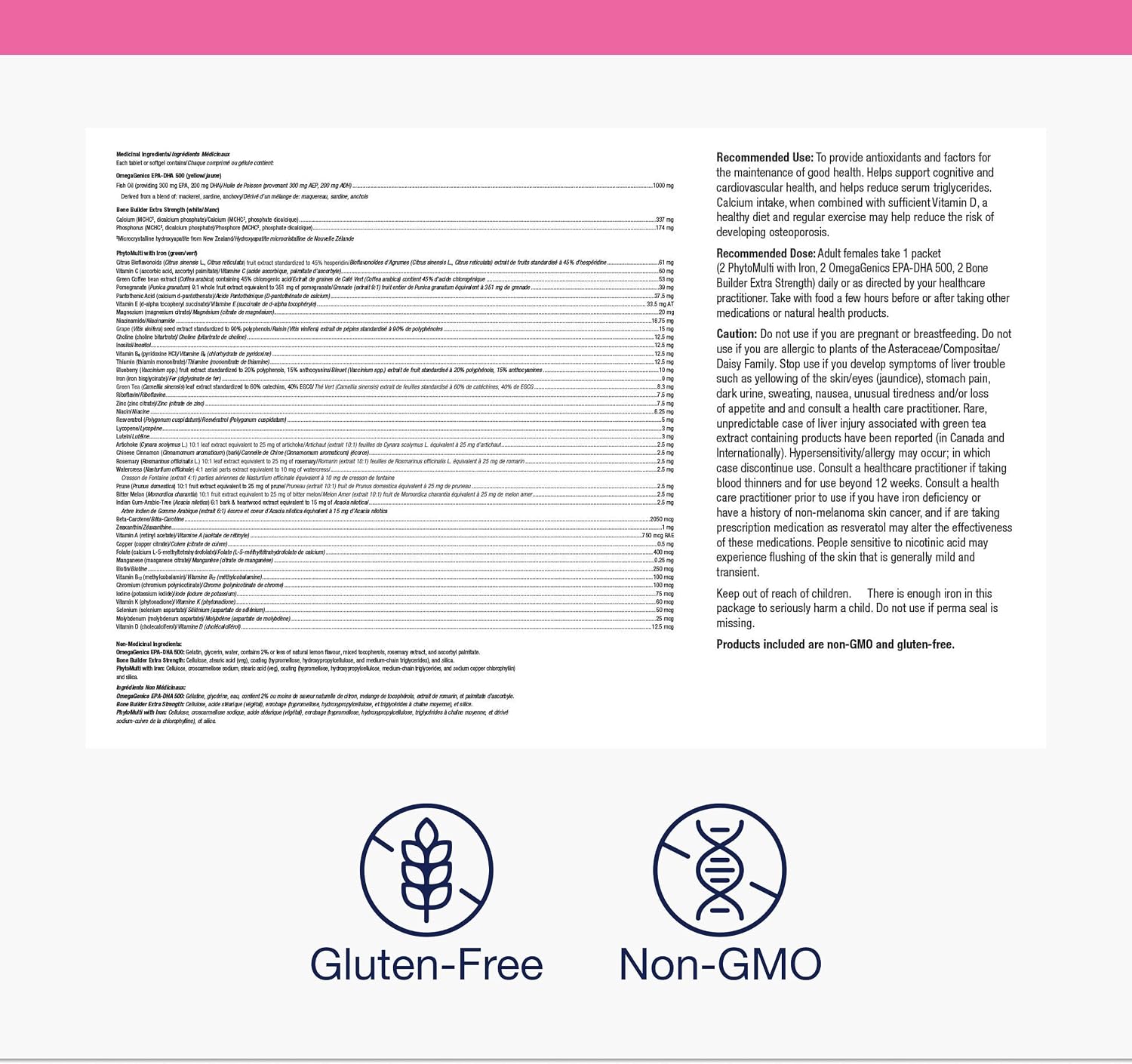 Metagenics Wellness Essentials Women’s - Sobres Diarios - Multivitamínico, Omega-3 y Antioxidantes - No-GMO, Sin Gluten (30 Sobres)
