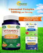 aSquared Nutrition Complejo Liposomal de Vitamina C - 1500mg - 180 Cápsulas - Alta Absorción - 90 Dosis