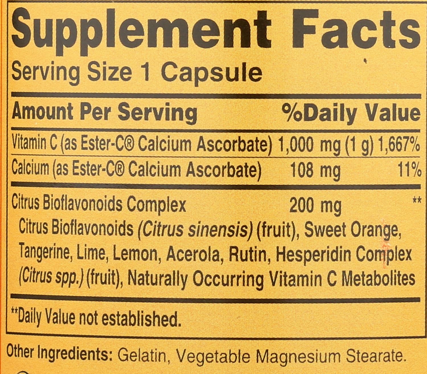 Ester-Vitamina C con Bioflavonoides Cítricos 1000 mg 90 Cápsulas
