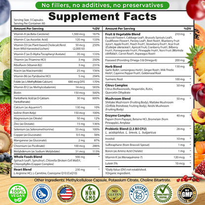 Multivitamínico Vegano Sin Hierro Metilado – Vitaminas liposolubles: A (como betacaroteno), D3 (colecalciferol), E – Image 6