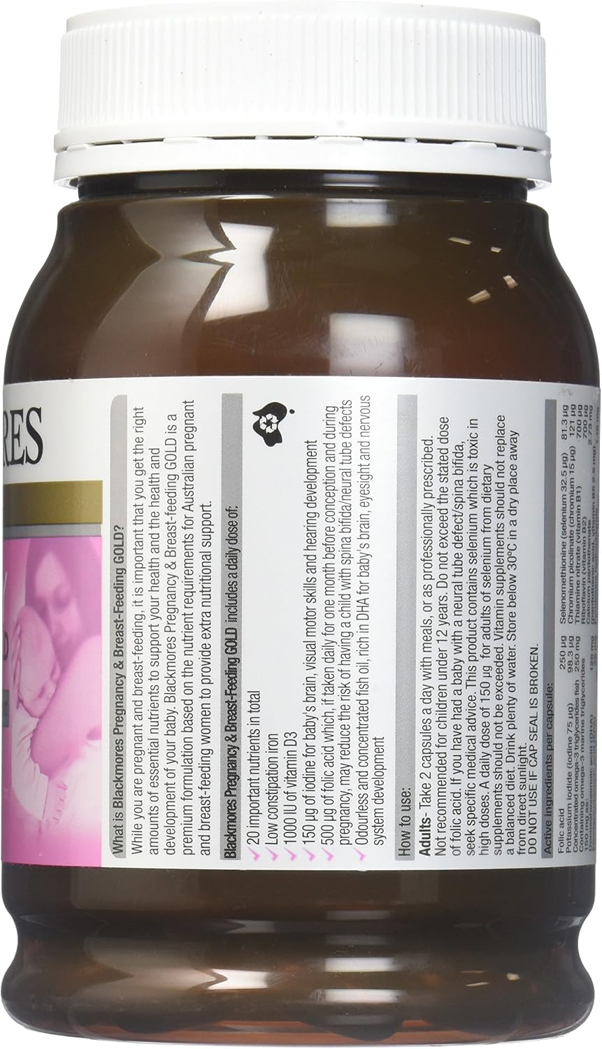 Blackmores Pregnancy & Breast Feeding Gold 180 Cápsulas