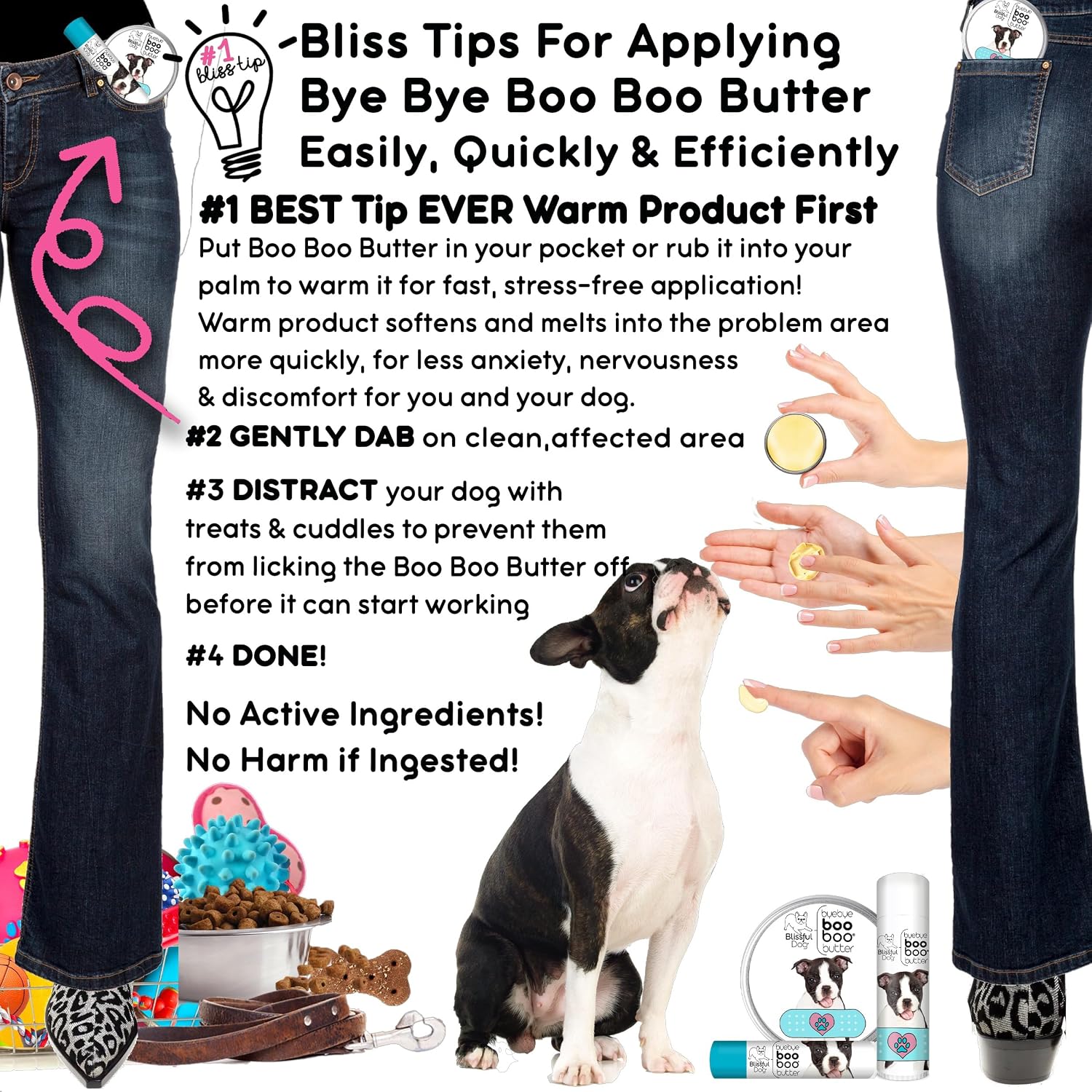 The Blissful Dog 2 oz TIN Boston Terrier Booboo Butter
