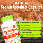 NutriBiotic Ascorbato Sódico Vitamina C Tamponada, 100 Cápsulas