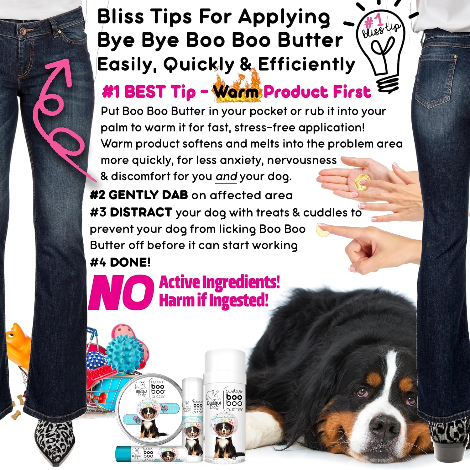 The Blissful Dog 4 oz TIN Bernese Mountain Dog Booboo Butter - Bálsamo Tópico para Perros
