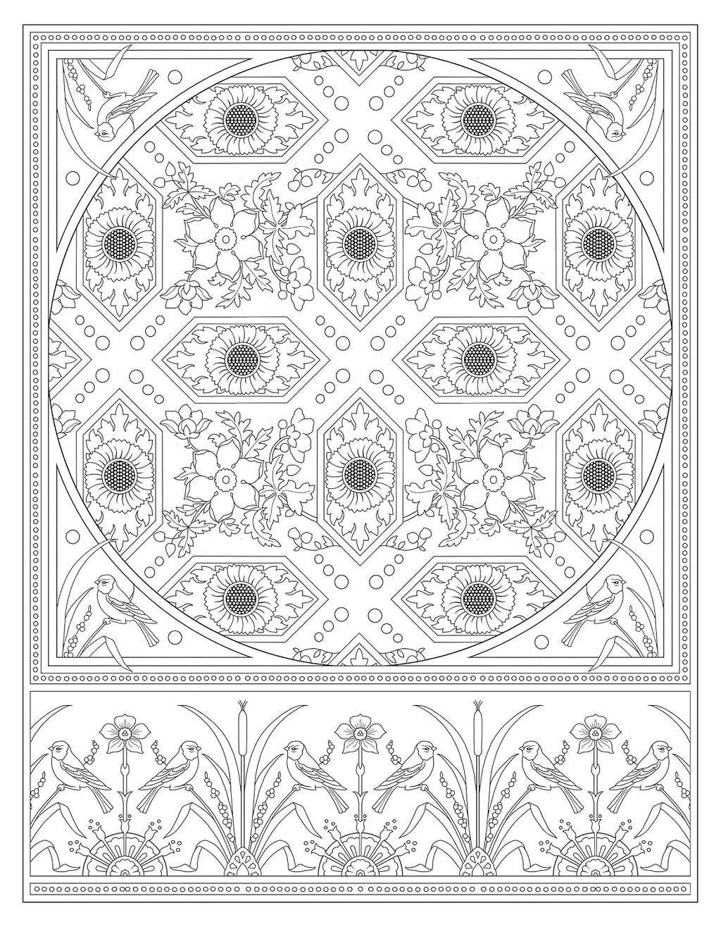Creative Haven: Elegant Tile Designs - Adult Coloring Book