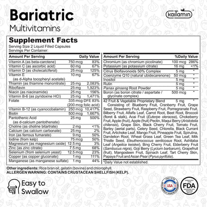 Kaitamin Multivitamínico Bariátrico con – Mezcla de 42 superalimentos: Un blend de frutas y verduras que aporta – Image 9