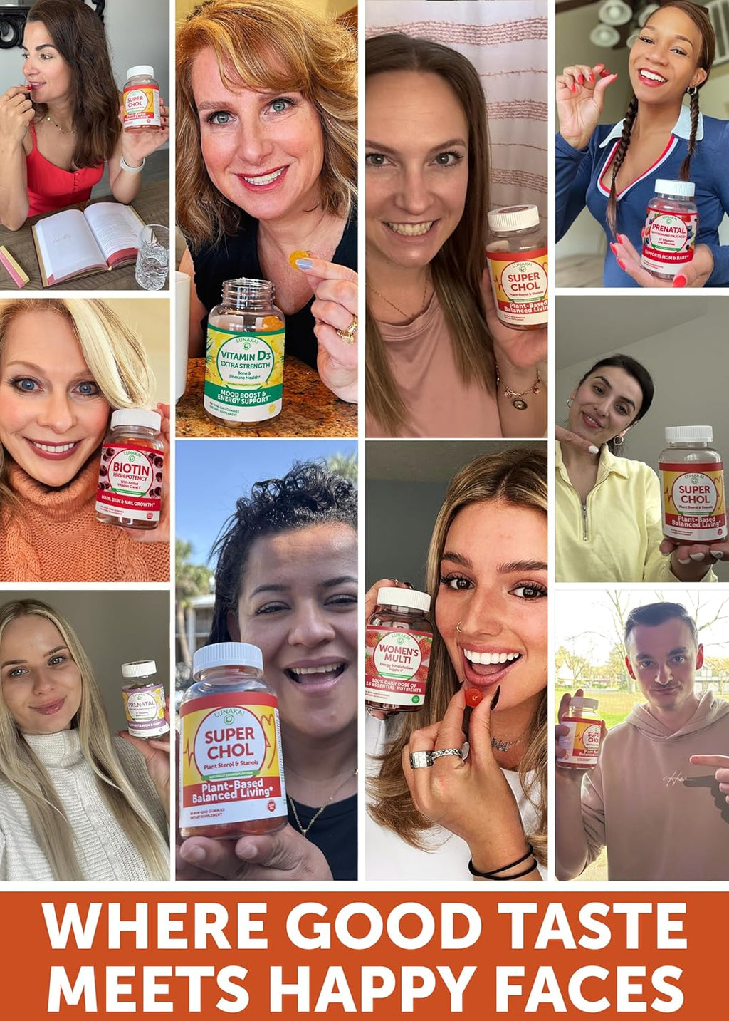 Lunakai Super Chol Gummies – 1200mg de Esteroles y Etanoles Vegetales para el Colesterol – Suplemento Diario de Fitoesteroles para Adultos, 60 Gomitas