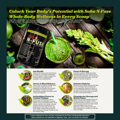 Saba N-Fuse™ Super Greens Powder – 50+ – Probióticos: Cepas bacterianas beneficiosas que contribuyen al – Image 6