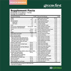 Greens First Original Greens Powder - 49 Superalimentos Orgánicos - Sabor Mango Melocotón - 30 Porciones