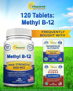 aSquared Nutrition Vitamin B12 5000 mcg with Methylcobalamin - 120 Tablets