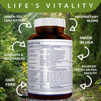 Life's Vitality Multivitamínico Vegano para Hombres y Mujeres - 42 Frutas y Verduras, Vitamina D, 90 Comprimidos