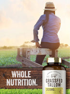 Carlyle Sebo de Res Alimentado con Pasto 3120mg | 200 Cápsulas Blandas | Suplemento Alimenticio