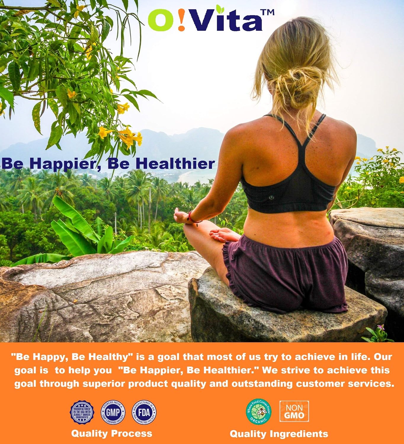 O!VITA Vitamina C Tamponada 1000mg | 100 Comprimidos No-GMO