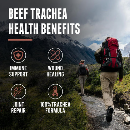 One Earth Health Tráquea de Res 100% Pasto Alimentado - 3000mg, 200 Cápsulas – Image 3