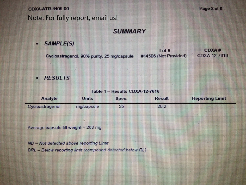 Crackaging Super-Absorption Cycloastragenol 98% 25mg, 60 Cápsulas (2 Botellas)