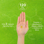 Complejo B Bioactivo con Vitaminas Metiladas y Vitamina C - 240 Cápsulas Veganas