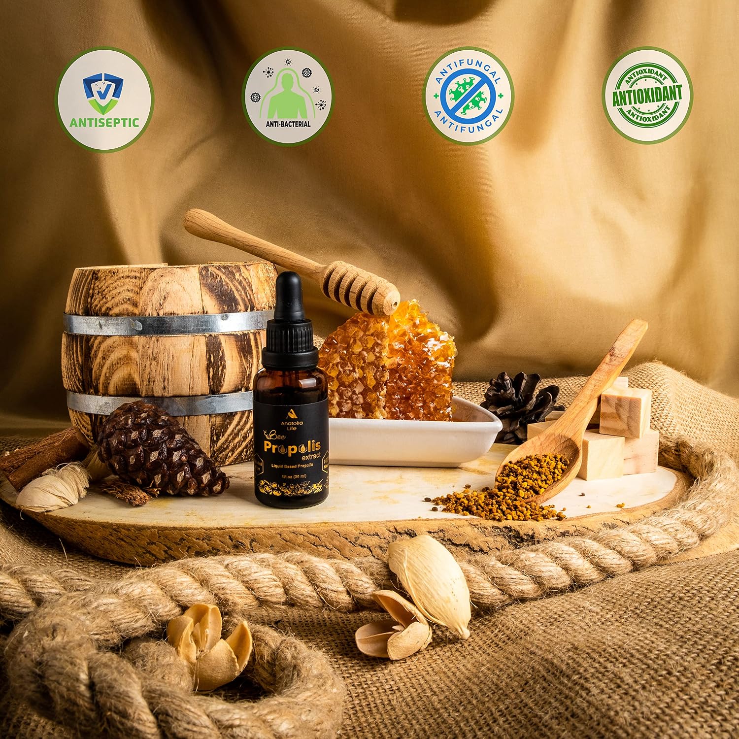 Anatolia Life Propóleo de Abeja Líquido | Extracto Puro | 30 mL (Pack de 2)