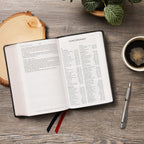 Santa Biblia KJV: Letra Grande, Columna Única, Referencias Cruzadas, Piel Genuina Marrón