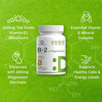 DEAL SUPPLEMENT Vitamina B2 400mg con Magnesio Glicinato 400mg, 240 Cápsulas