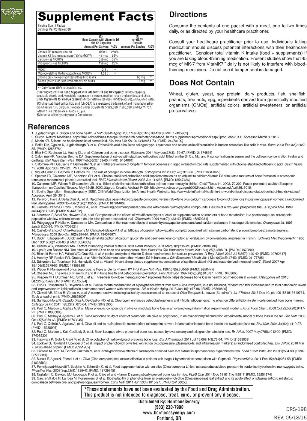 RetzlerRx® OsteoStrength MK-7 - Suplemento avanzado para la salud ósea - 60 sobres