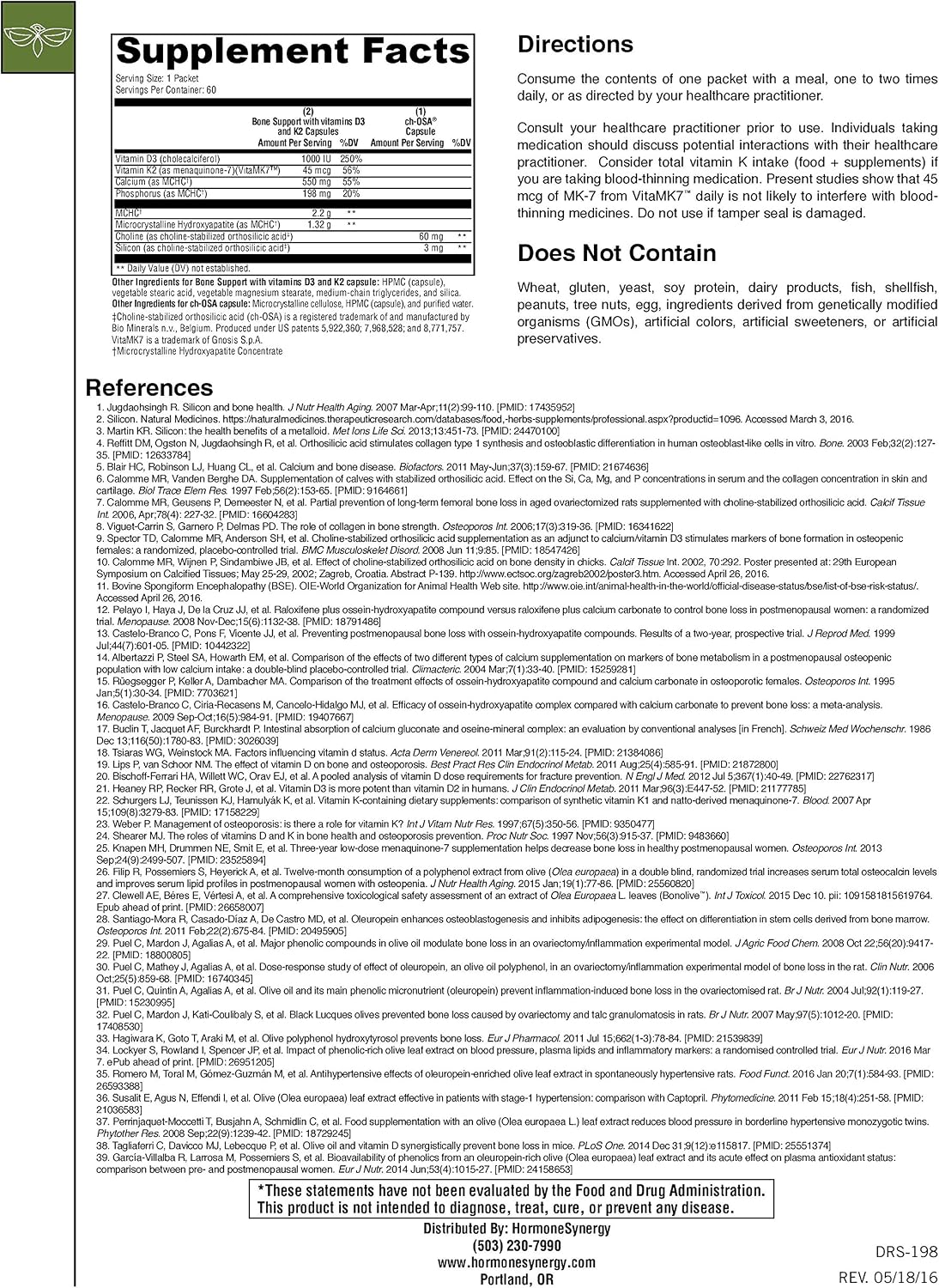 RetzlerRx® OsteoStrength MK-7 - Suplemento avanzado para la salud ósea - 60 sobres