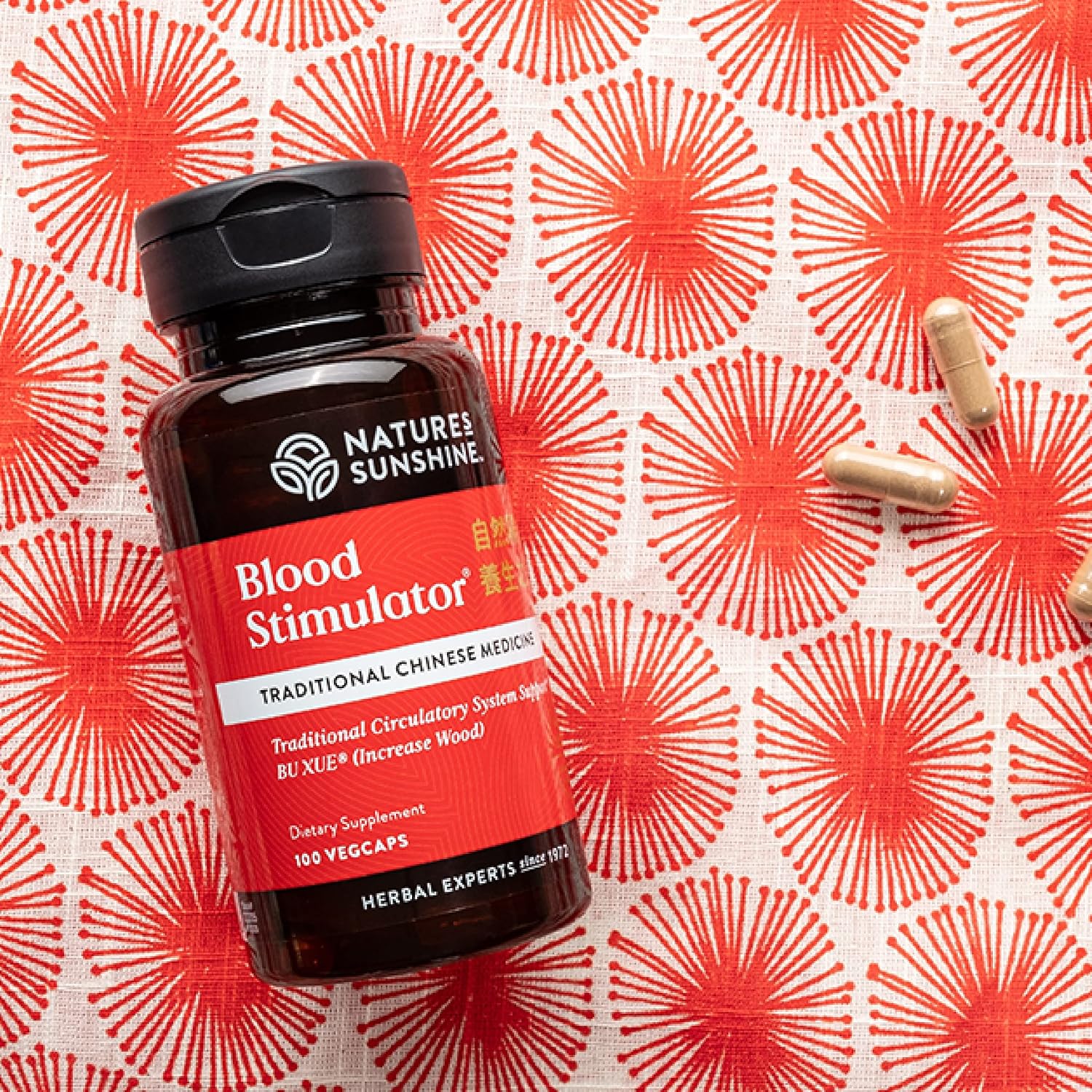 Nature's Sunshine Blood Stimulator Concentrado TCM, 30 cápsulas | Contiene 18 hierbas chinas para el apoyo de la sangre, el hígado, las glándulas y la circulación