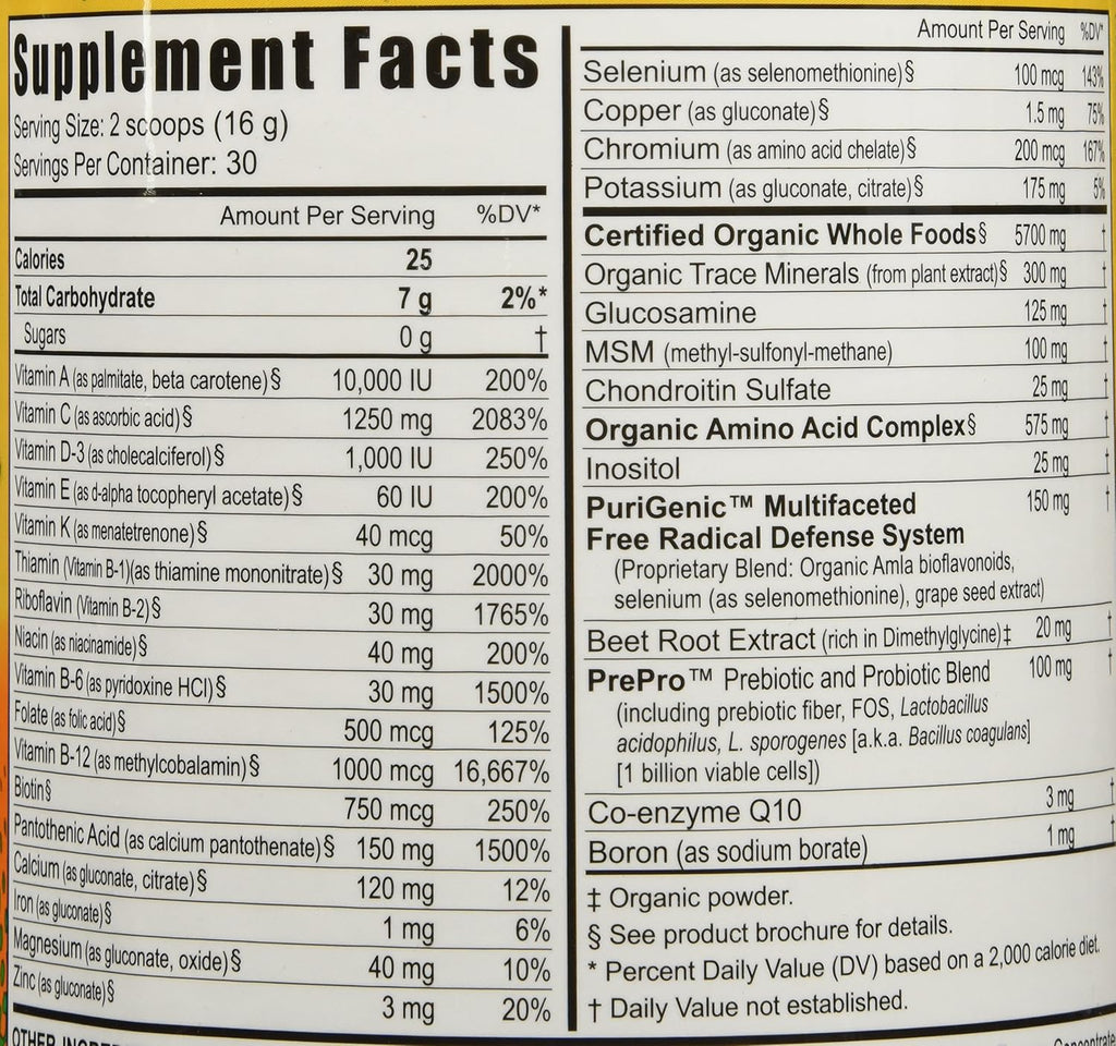 Youngevity Beyond Tangy Tangerine 2.0 Citrus Peach Fusion - Complejo Multivitamínico y Mineral en Polvo, 30 Dosis