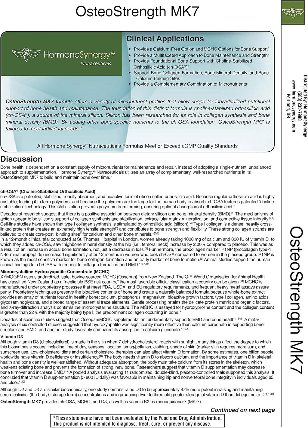 RetzlerRx® OsteoStrength MK-7 - Suplemento avanzado para la salud ósea - 60 sobres