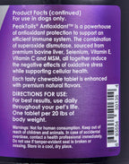 PeakTails Daily Defense Antioxidant Supplement for Dogs – 350 Comprimidos