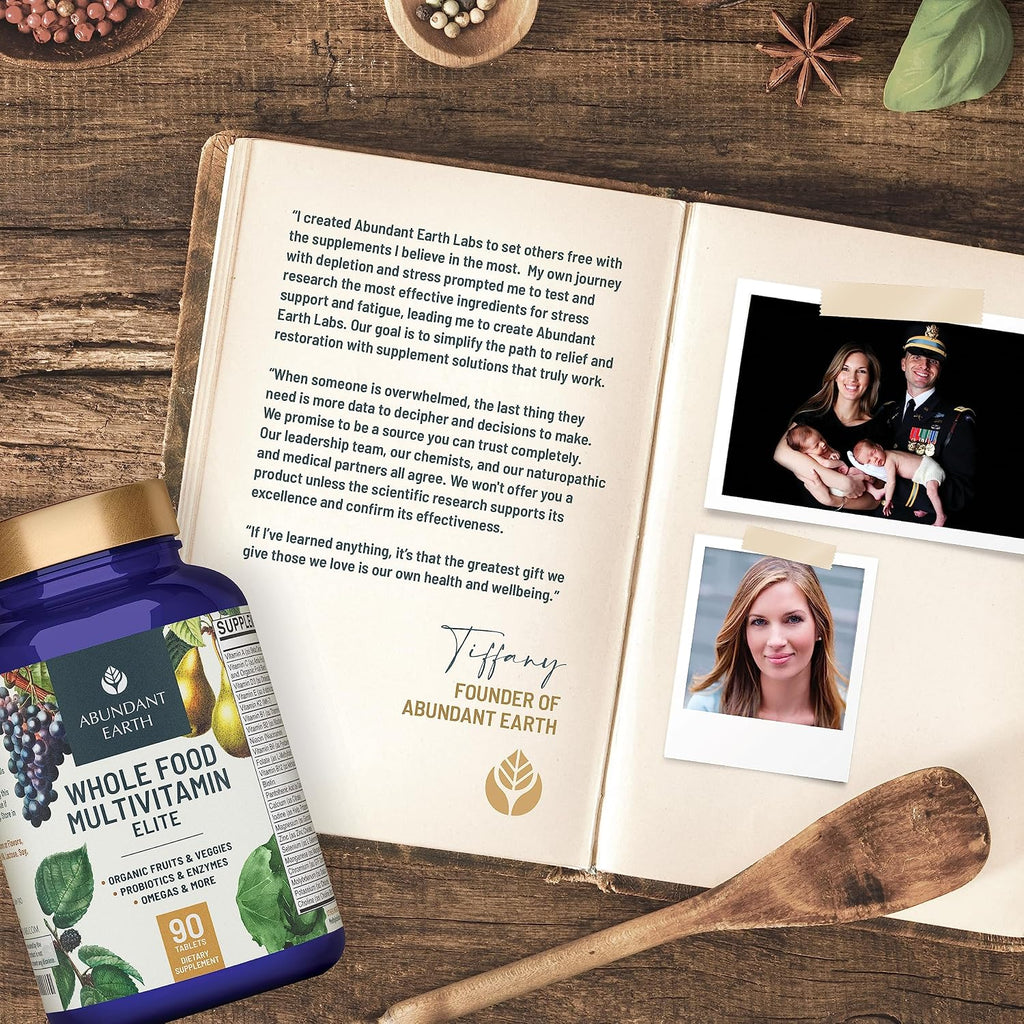 Abundant Earth Multivitamínico Completo para Mujeres y Hombres – 90 Cápsulas Veganas