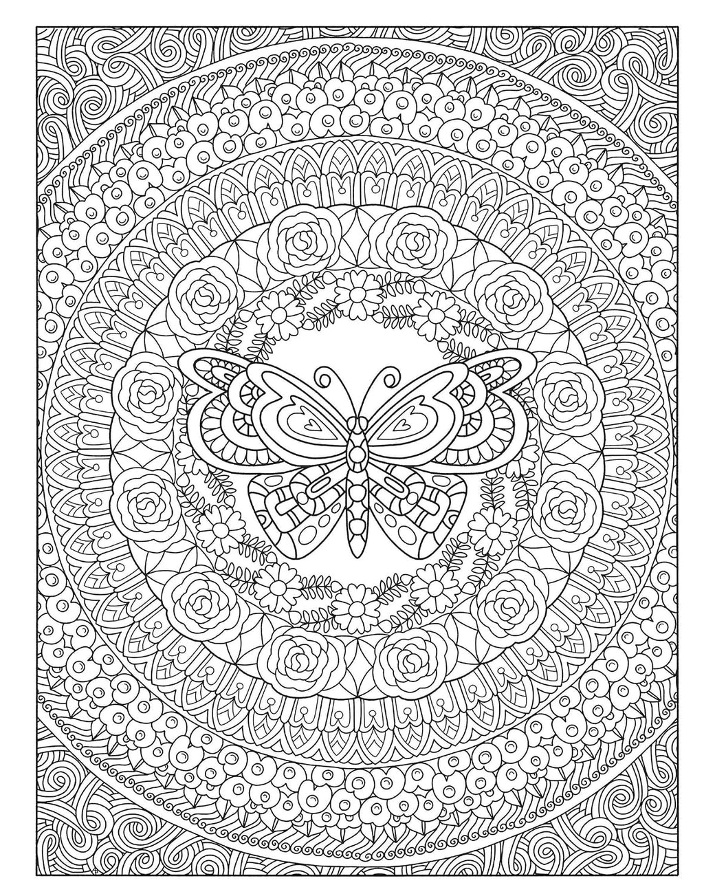 Creative Haven Mariposas Enredadas - Libro de colorear para adultos